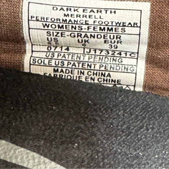 MERRELL Walking Shoes Women's Size 8.5 Arabesque Dark Earth Brown Leather - Picture 7 of 10